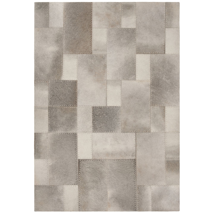 SAFAVIEH Studio Leather STL174F Handwoven Grey Rug Image 6