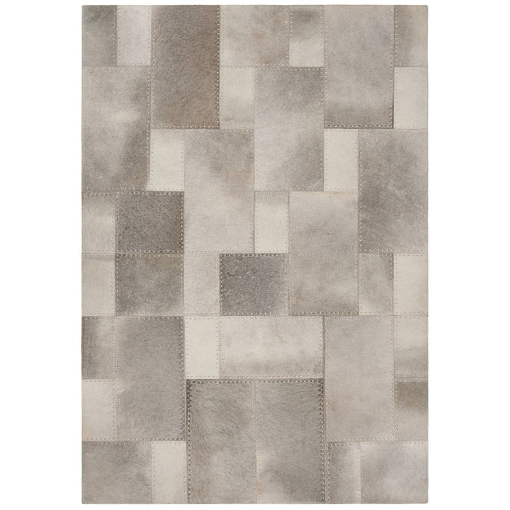 SAFAVIEH Studio Leather STL174F Handwoven Grey Rug Image 1