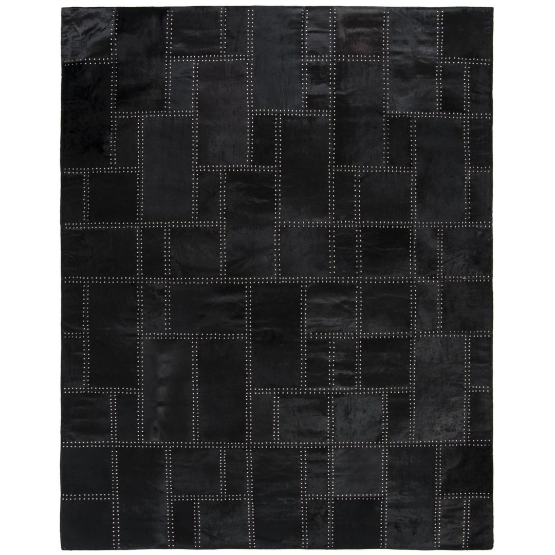 SAFAVIEH Studio Leather STL174Z Handwoven Black Rug Image 1