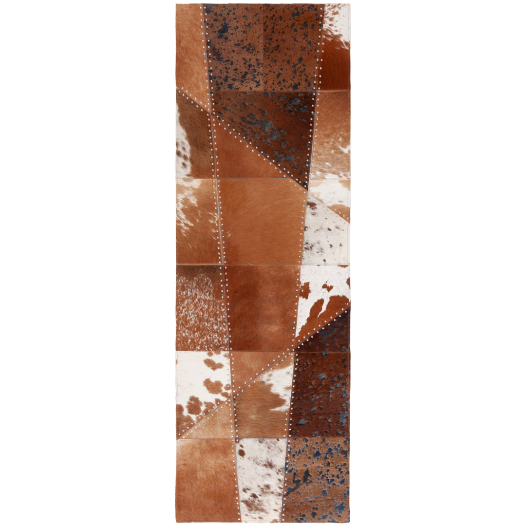 SAFAVIEH Studio Leather STL185T Brown / Ivory Rug Image 3