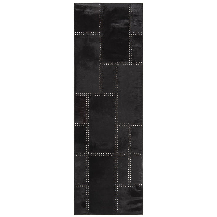 SAFAVIEH Studio Leather STL174Z Handwoven Black Rug Image 3