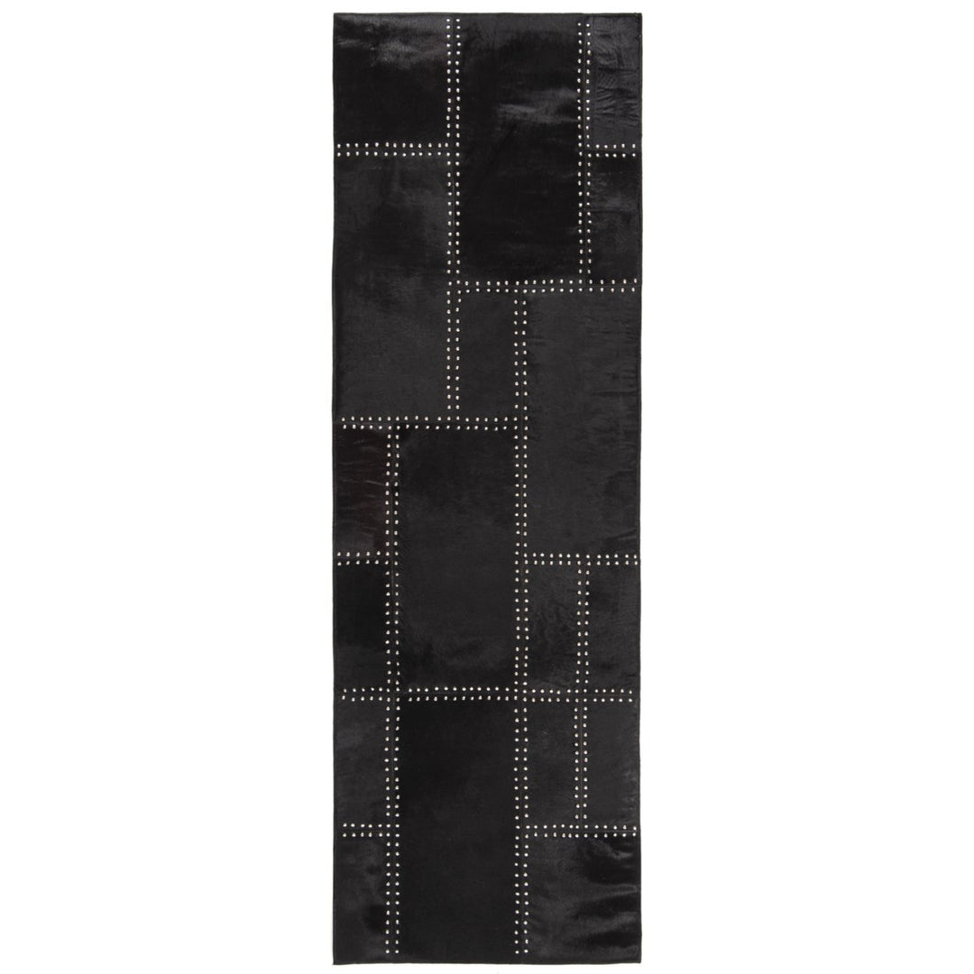 SAFAVIEH Studio Leather STL174Z Handwoven Black Rug Image 1