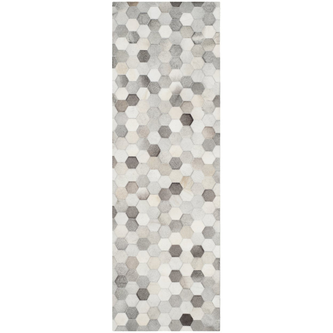 SAFAVIEH Studio Leather STL217A Ivory / Grey Rug Image 1