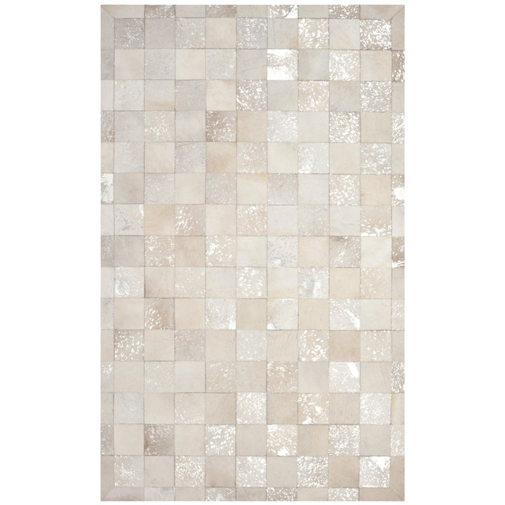 SAFAVIEH Studio Leather STL214A Ivory / Silver Rug Image 8