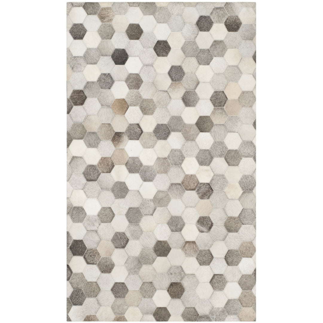 SAFAVIEH Studio Leather STL217A Ivory / Grey Rug Image 7