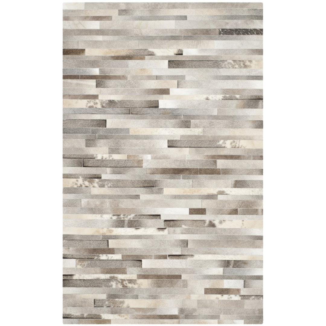 SAFAVIEH STL218A Studio Leather Grey / Ivory Image 1