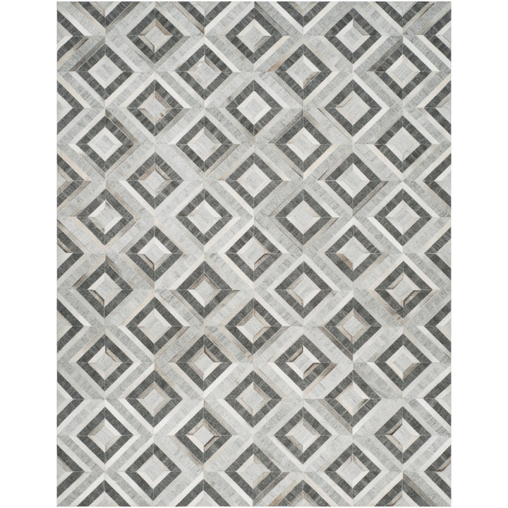 SAFAVIEH Studio Leather STL221A Ivory / Dark Grey Rug Image 1