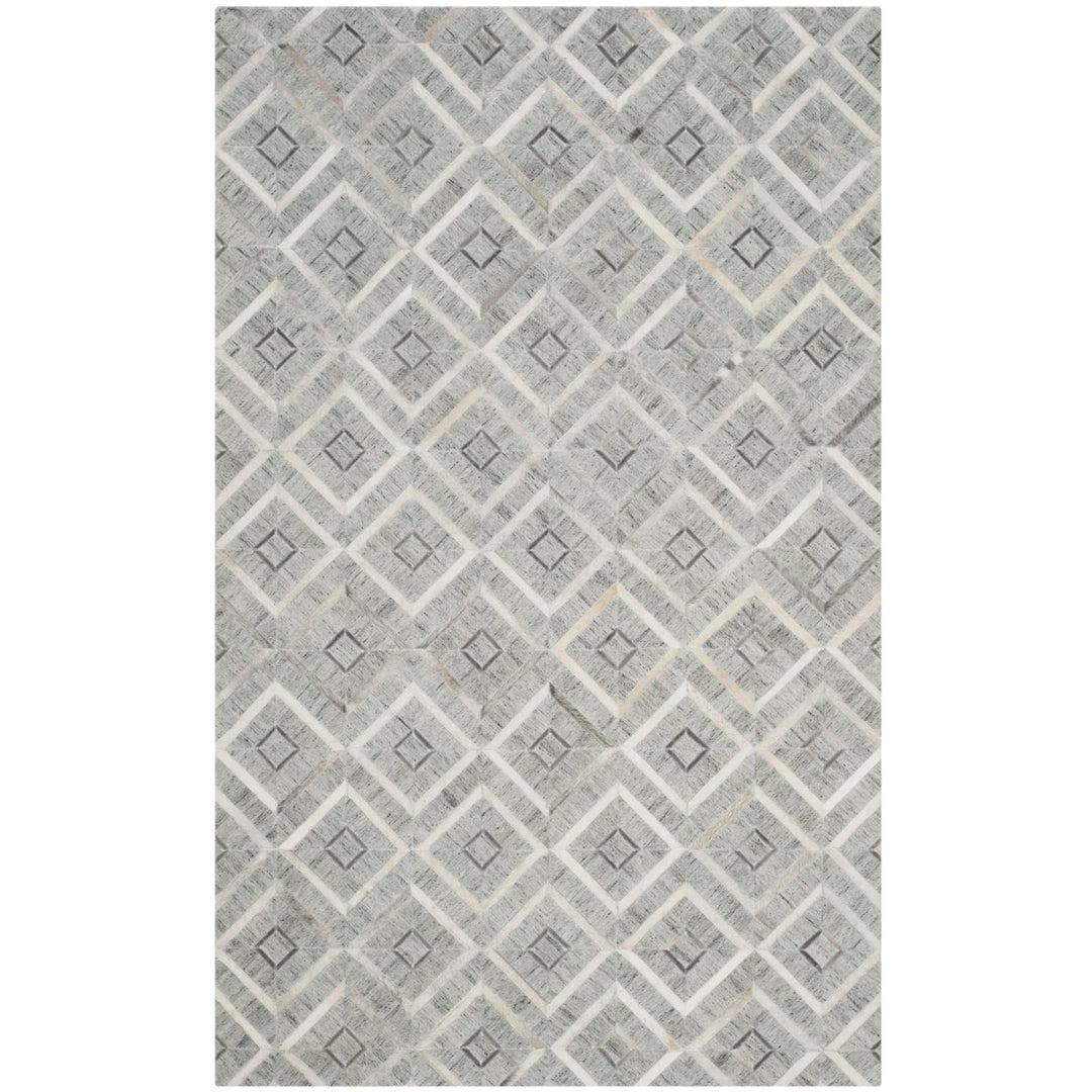 SAFAVIEH Studio Leather STL220A Ivory / Grey Rug Image 1