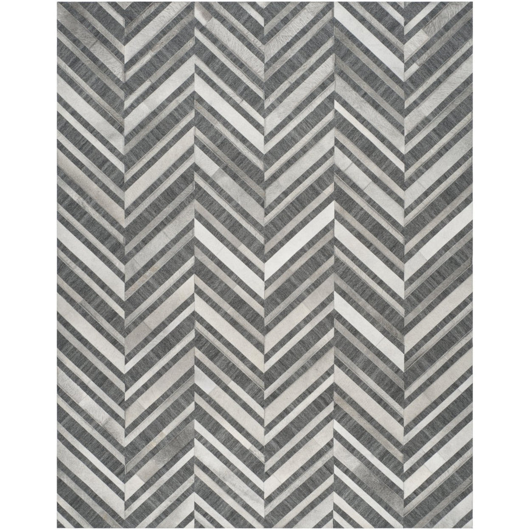 SAFAVIEH Studio Leather STL223A Ivory / Dark Grey Rug Image 1