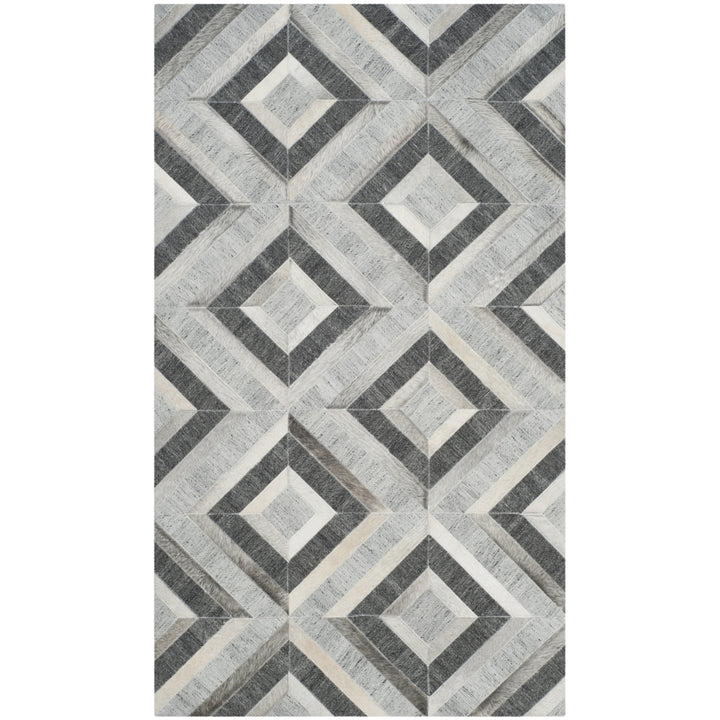 SAFAVIEH Studio Leather STL221A Ivory / Dark Grey Rug Image 5