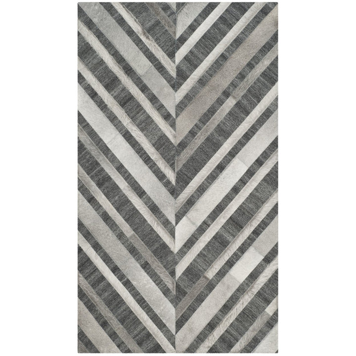 SAFAVIEH Studio Leather STL223A Ivory / Dark Grey Rug Image 1