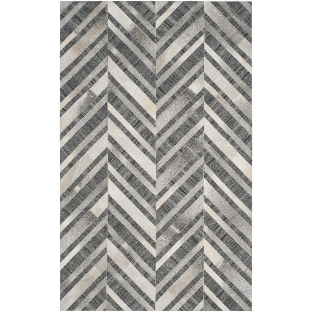 SAFAVIEH Studio Leather STL223A Ivory / Dark Grey Rug Image 1