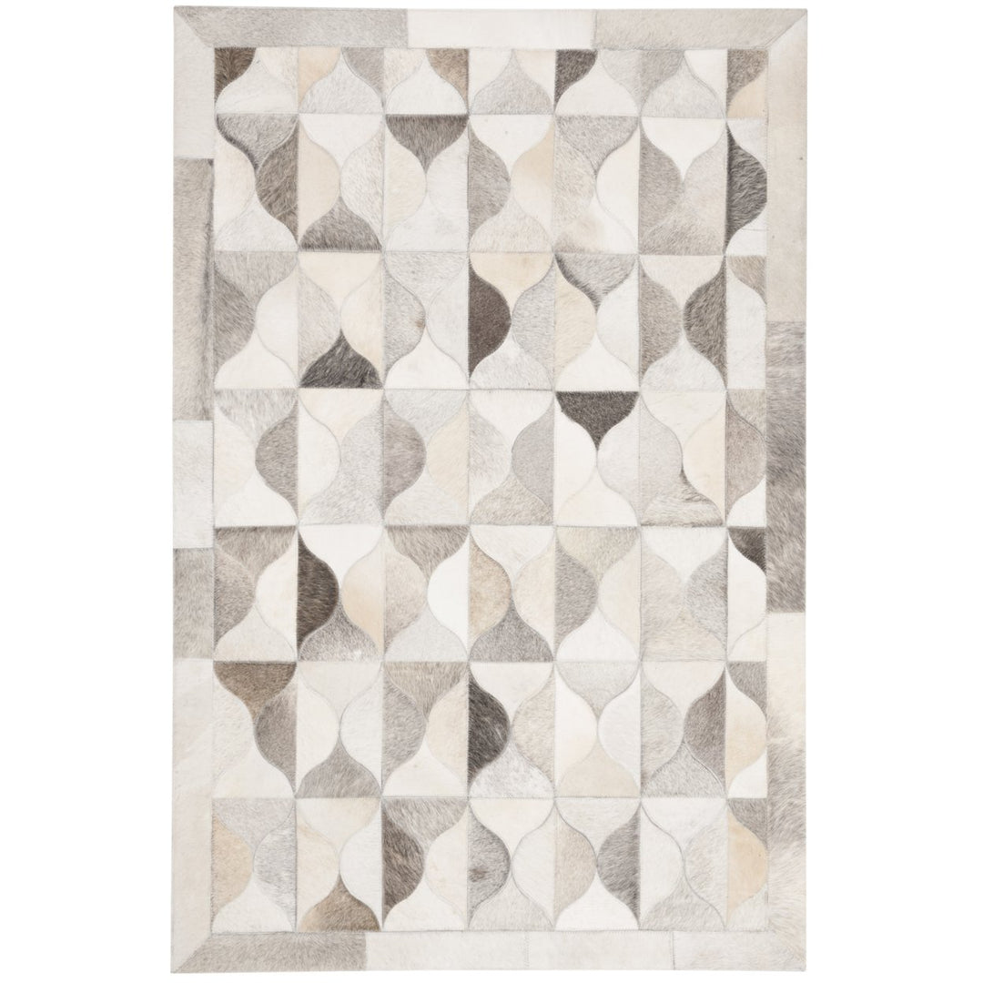 SAFAVIEH Studio Leather STL224F Grey / Ivory Rug Image 1