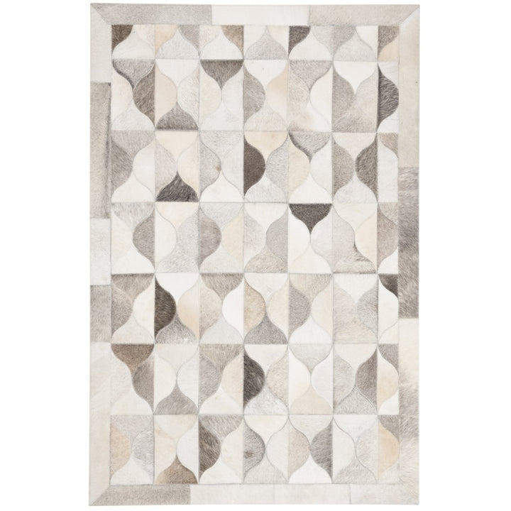 SAFAVIEH Studio Leather STL224F Grey / Ivory Rug Image 1