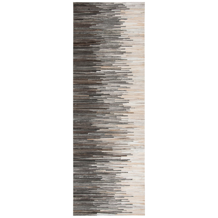 SAFAVIEH Studio Leather STL225H Charcoal / Ivory Rug Image 1