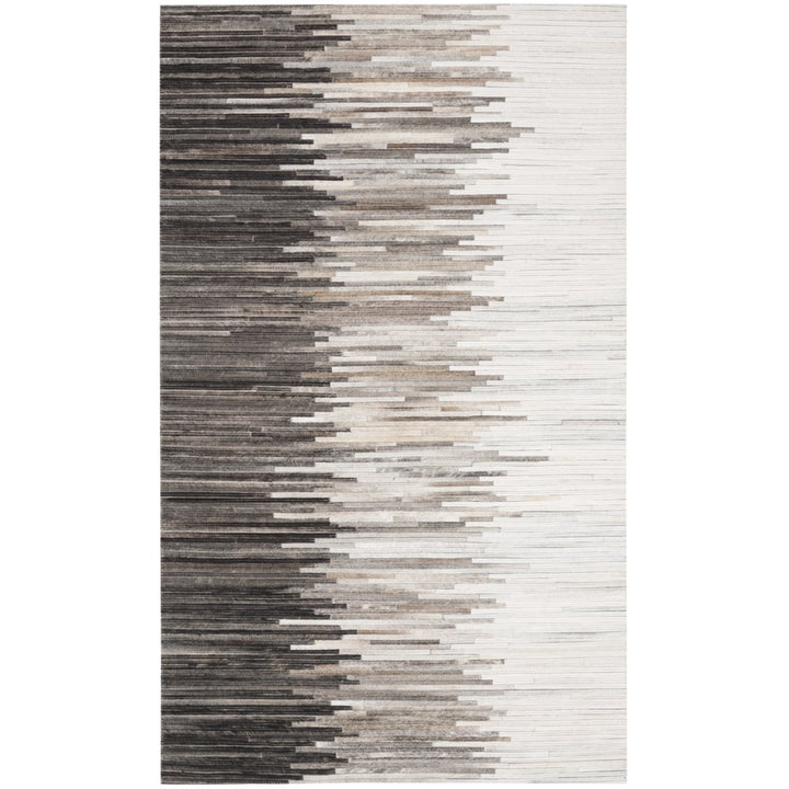 SAFAVIEH Studio Leather STL225H Charcoal / Ivory Rug Image 1