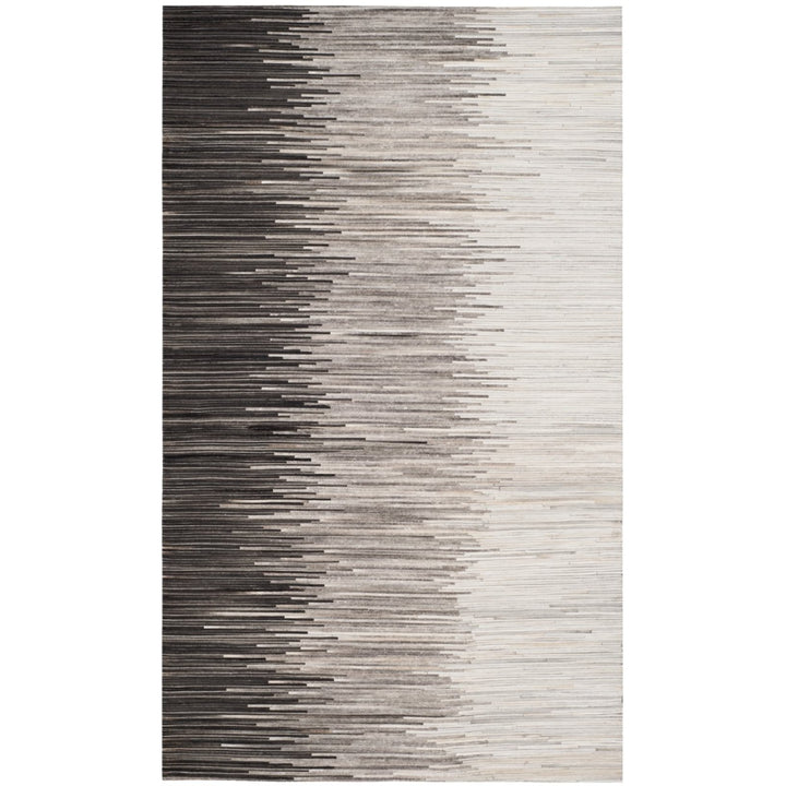 SAFAVIEH Studio Leather STL225H Charcoal / Ivory Rug Image 1