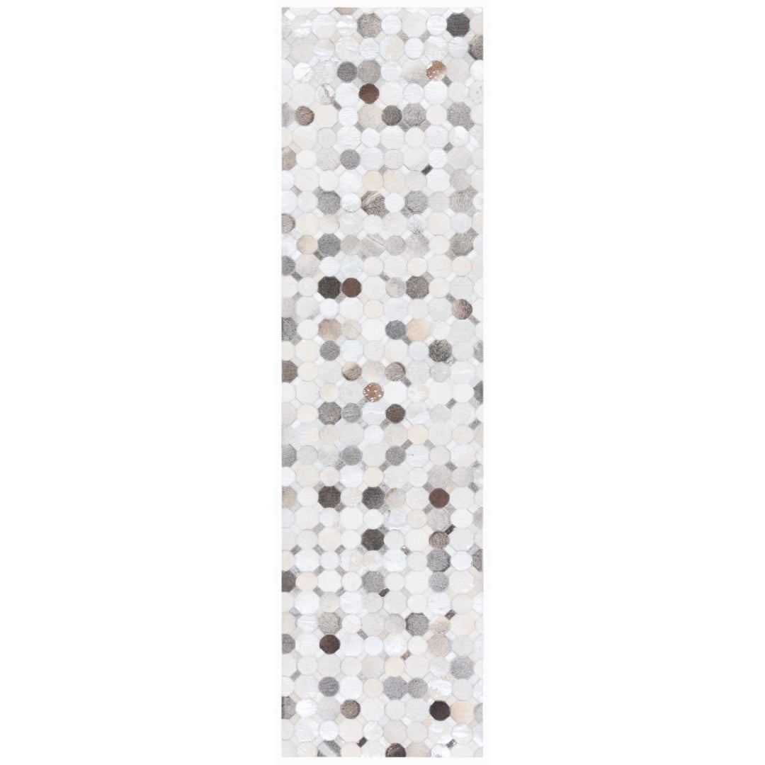 SAFAVIEH Studio Leather STL227F Ivory / Grey Rug Image 1