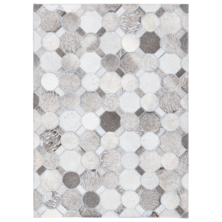 SAFAVIEH Studio Leather STL227F Ivory / Grey Rug Image 1