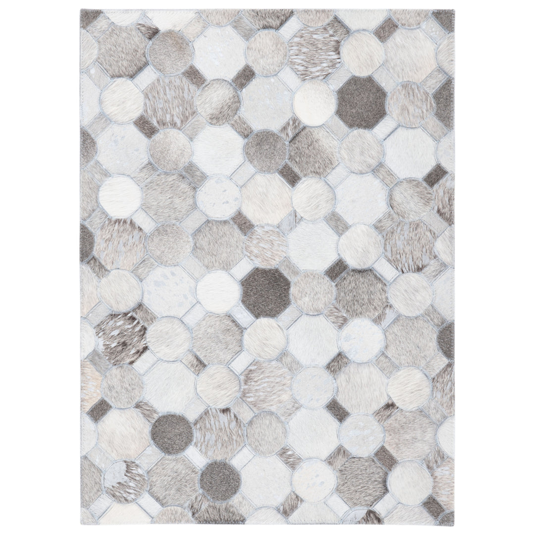 SAFAVIEH Studio Leather STL227F Ivory / Grey Rug Image 7