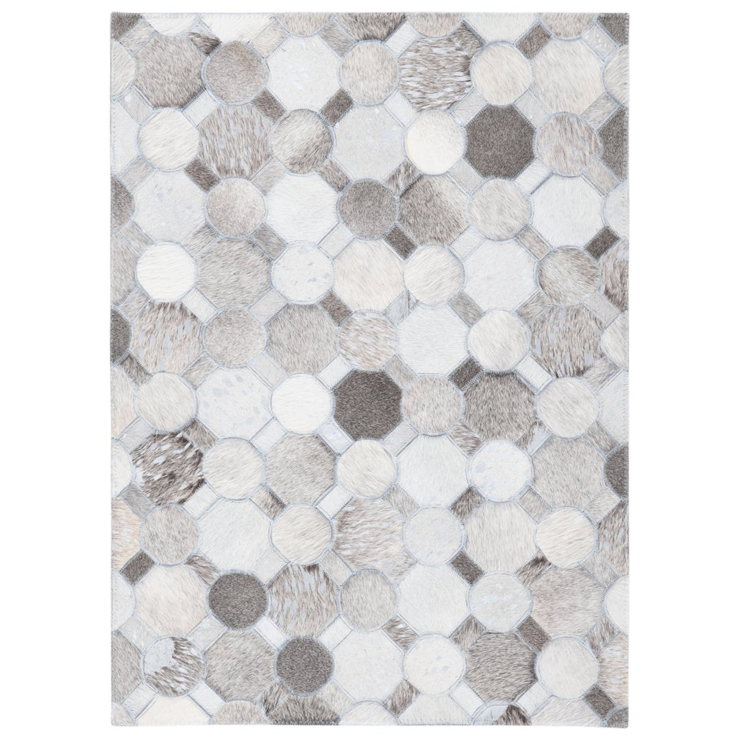 SAFAVIEH Studio Leather STL227F Ivory / Grey Rug Image 1