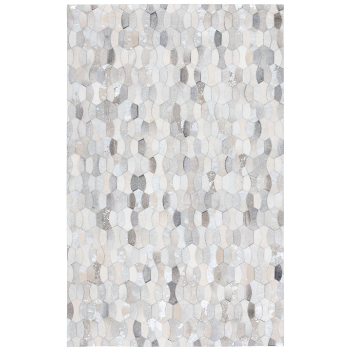 SAFAVIEH Studio Leather STL226F Ivory / Grey Rug Image 1