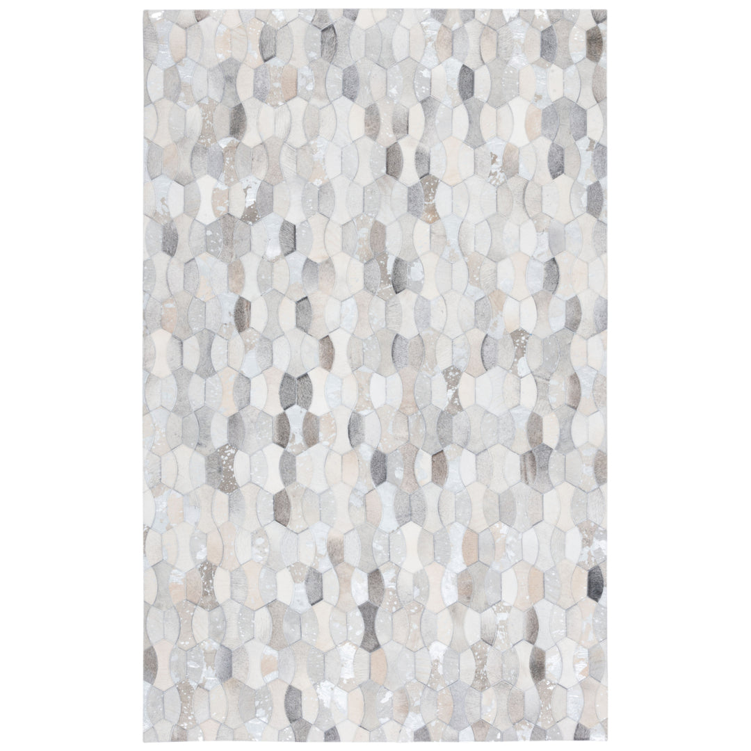 SAFAVIEH Studio Leather STL226F Ivory / Grey Rug Image 8