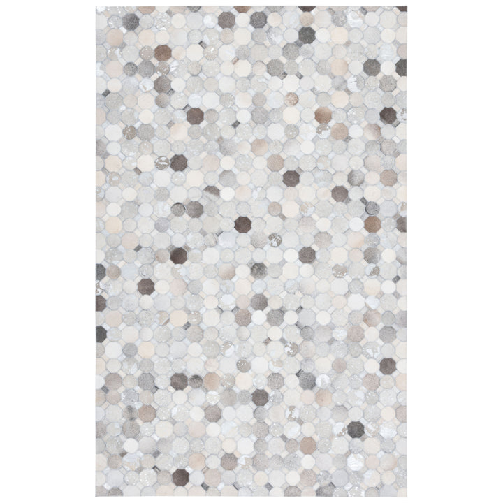 SAFAVIEH Studio Leather STL227F Ivory / Grey Rug Image 8