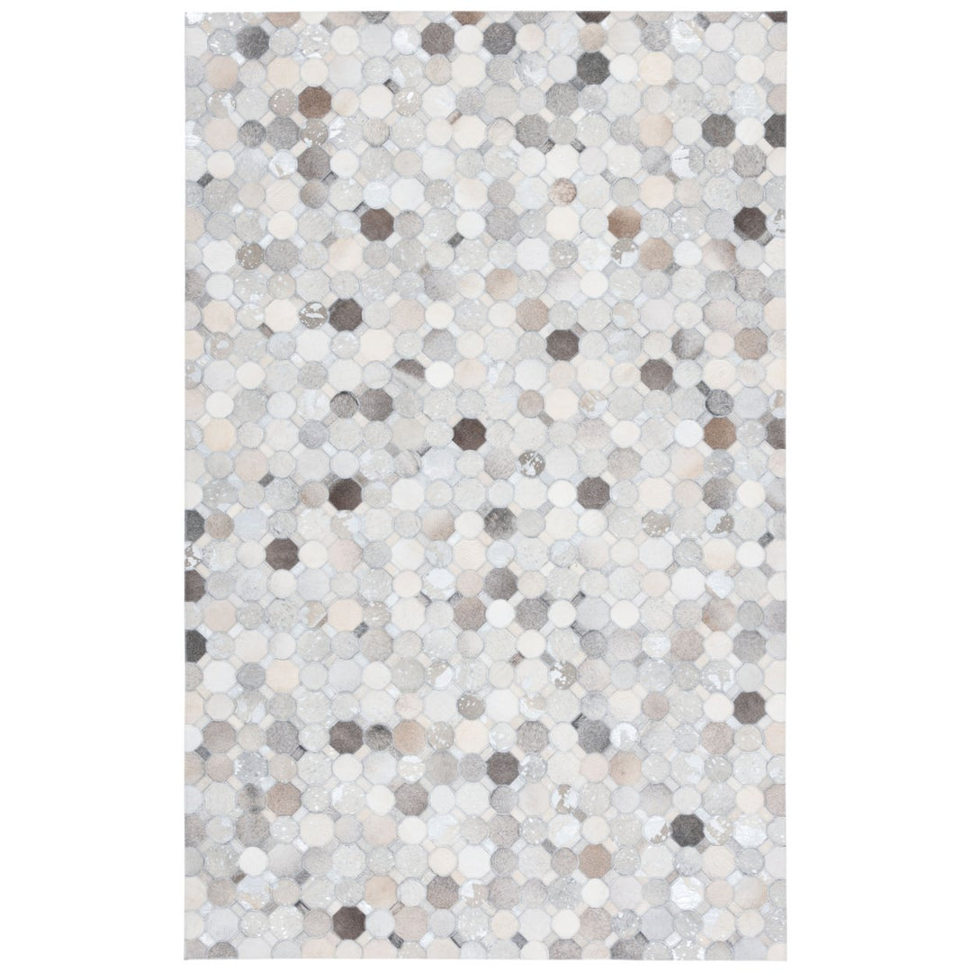 SAFAVIEH Studio Leather STL227F Ivory / Grey Rug Image 1