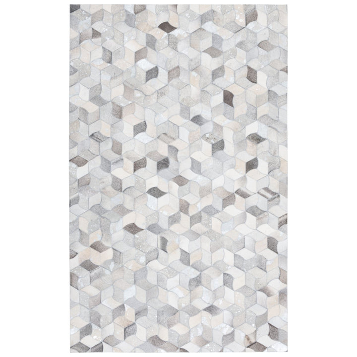 SAFAVIEH Studio Leather STL229F Ivory / Grey Rug Image 1