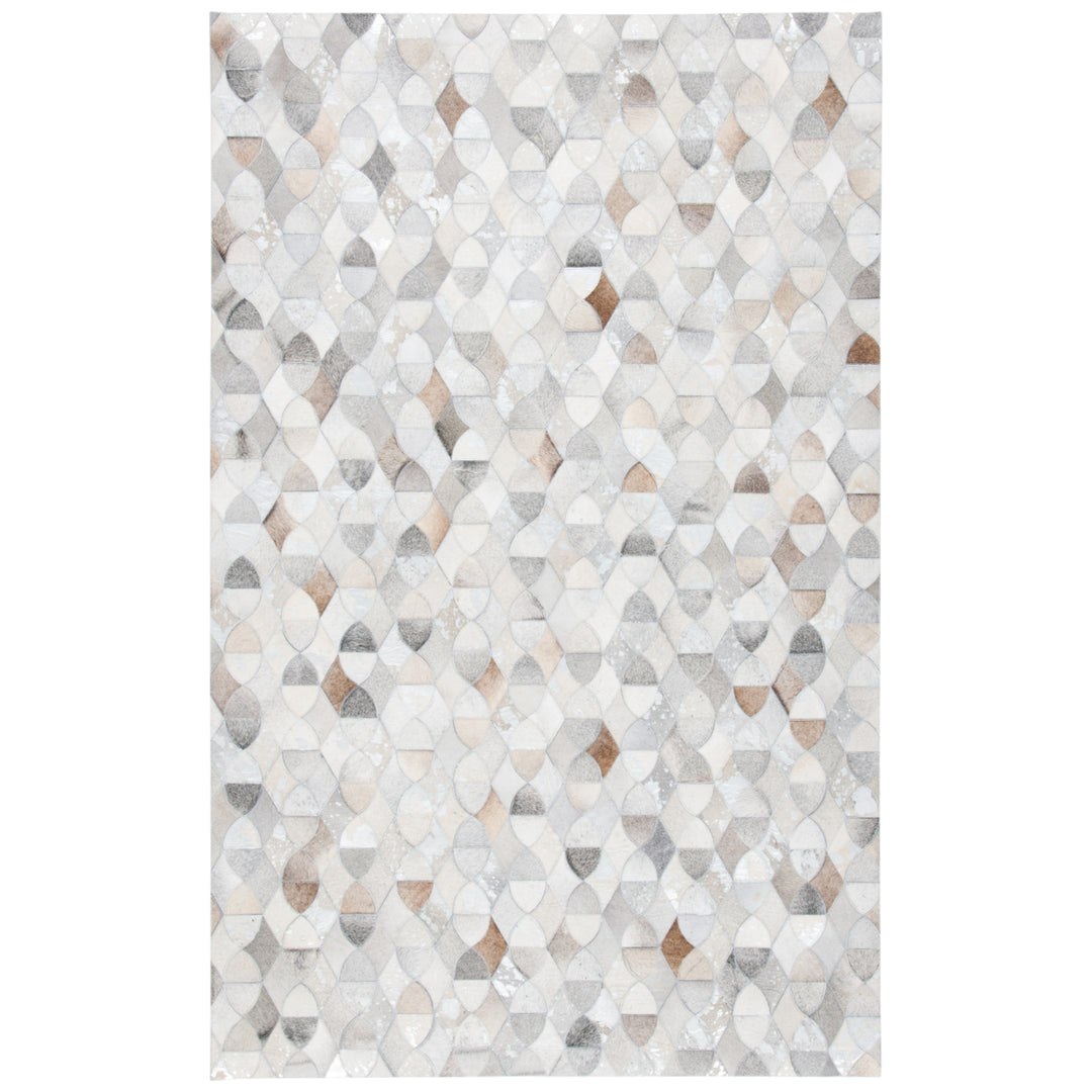 SAFAVIEH Studio Leather STL231F Ivory / Grey Rug Image 1