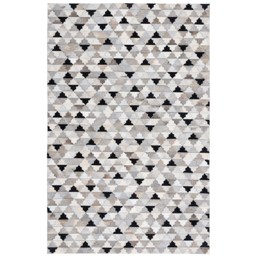 SAFAVIEH Studio Leather STL230F Grey / Black Rug Image 1