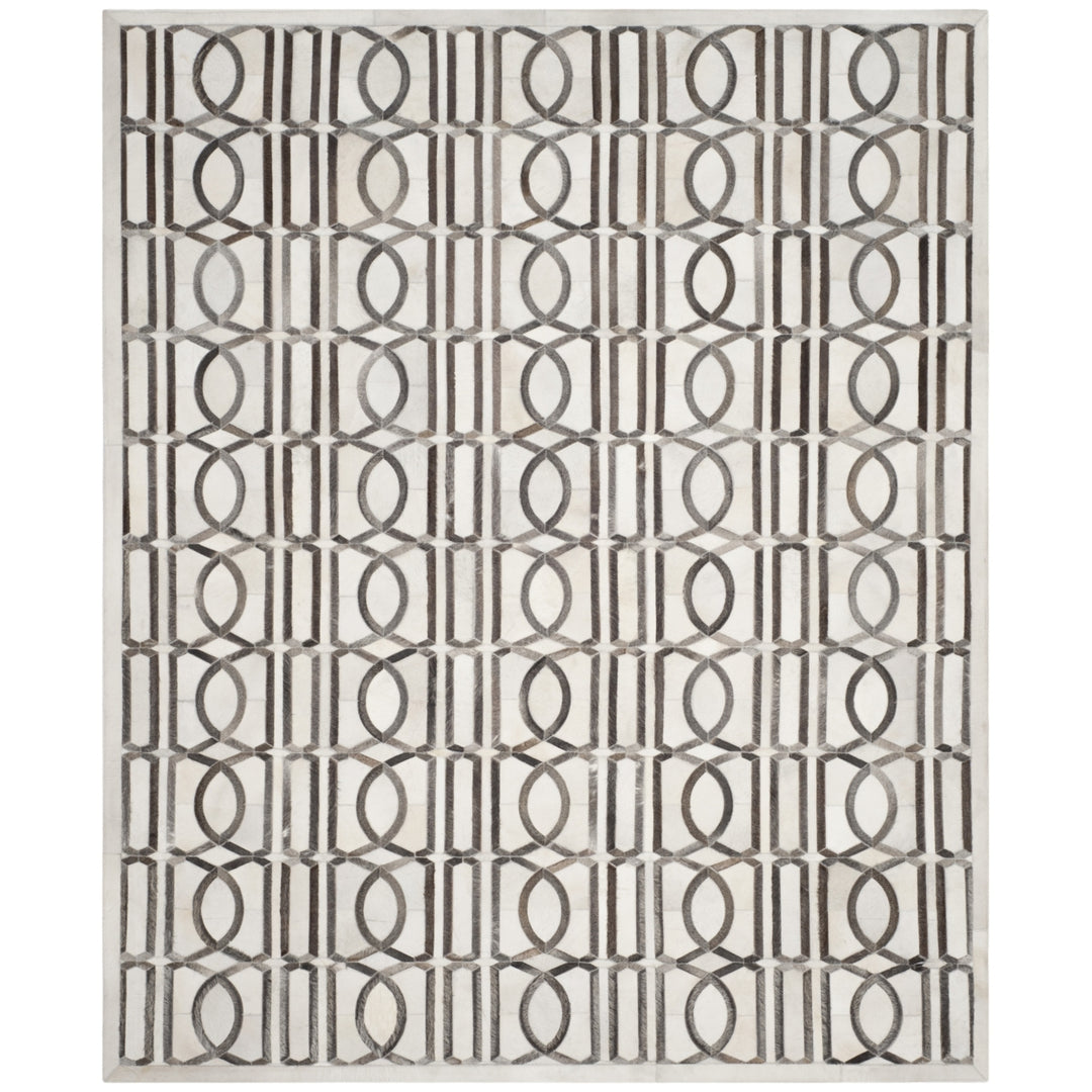 SAFAVIEH Studio Leather STL662A Ivory / Grey Rug Image 1