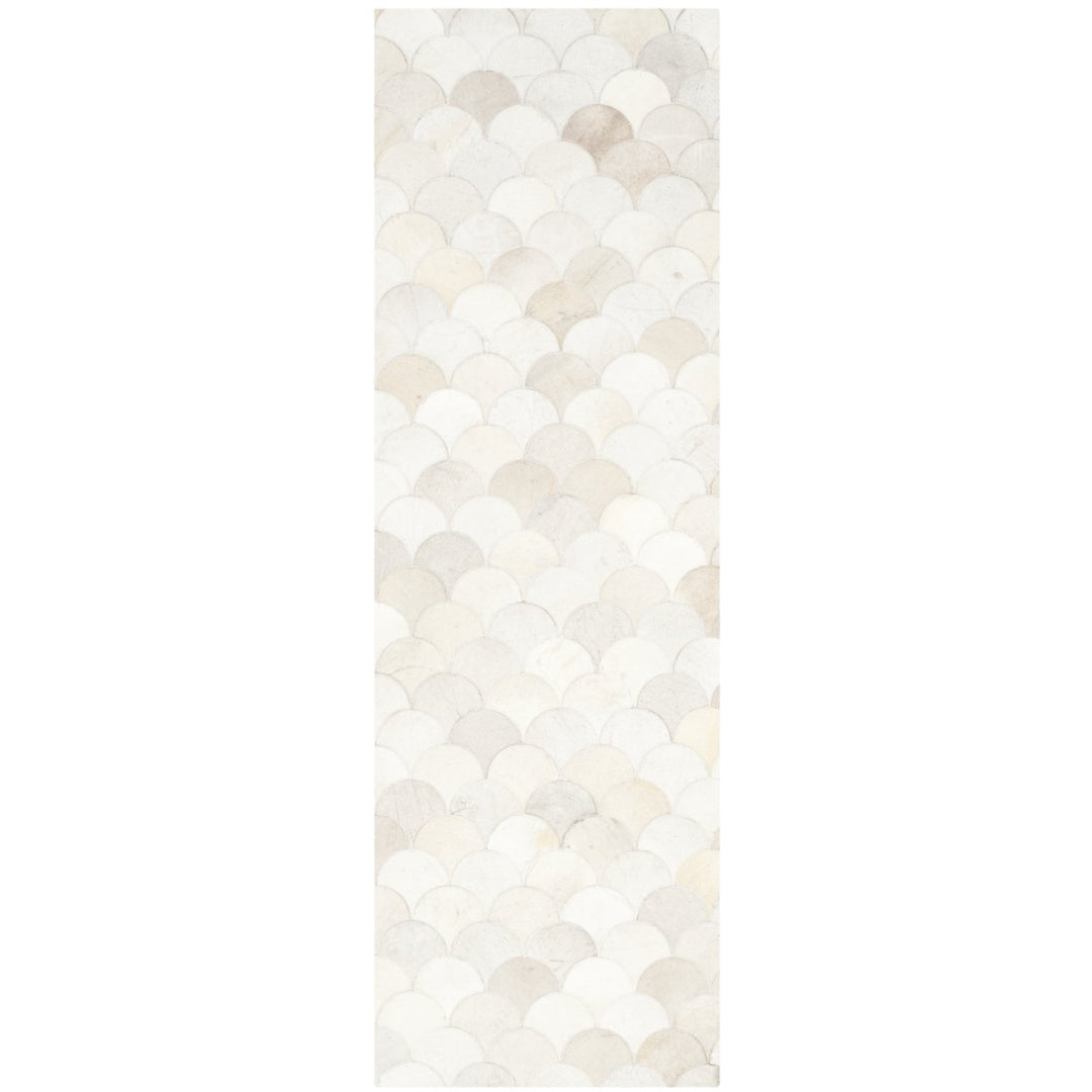 SAFAVIEH Studio Leather STL311A Ivory / Grey Rug Image 1