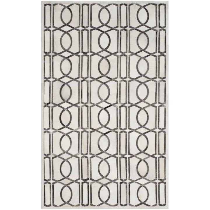 SAFAVIEH Studio Leather STL662A Ivory / Grey Rug Image 1