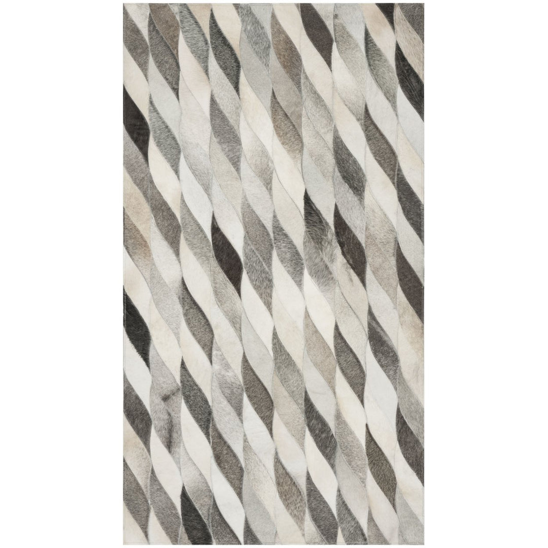 SAFAVIEH Studio Leather STL701A Ivory / Grey Rug Image 1