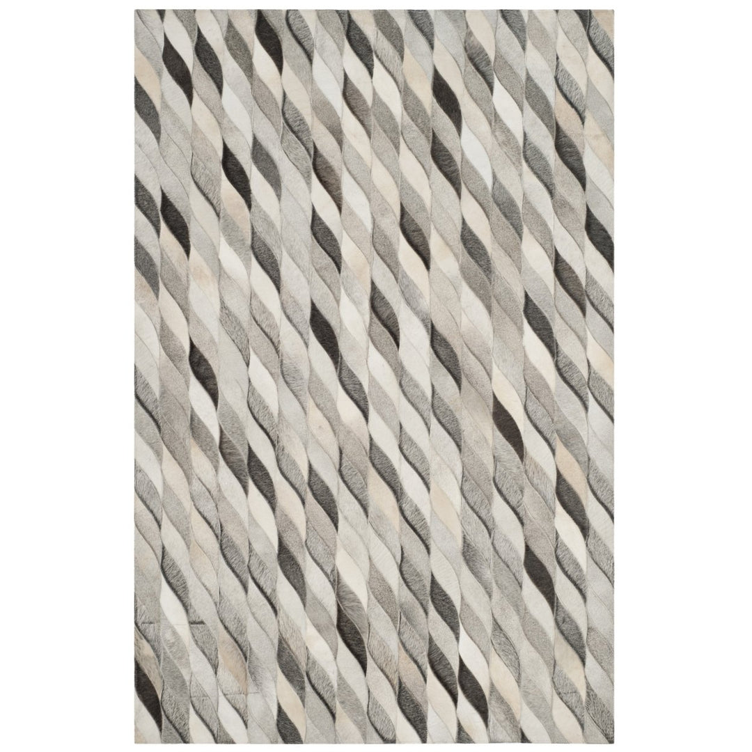 SAFAVIEH Studio Leather STL701A Ivory / Grey Rug Image 1