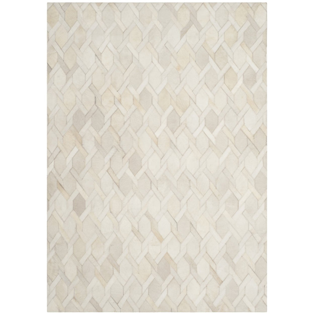 SAFAVIEH Studio Leather STL663A Handwoven Ivory Rug Image 1