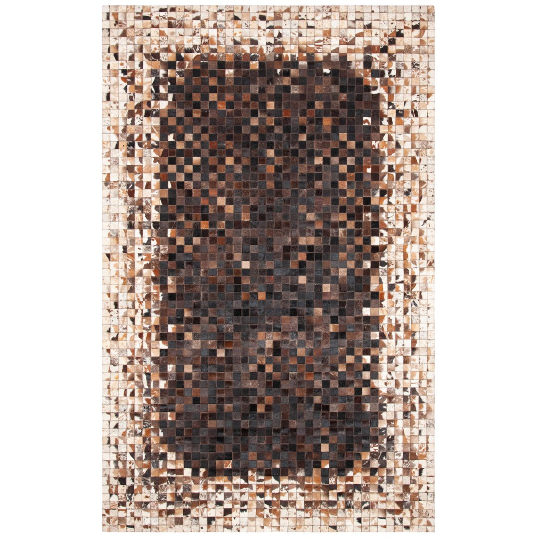 SAFAVIEH Studio Leather STL803B Beige / Brown Rug Image 1