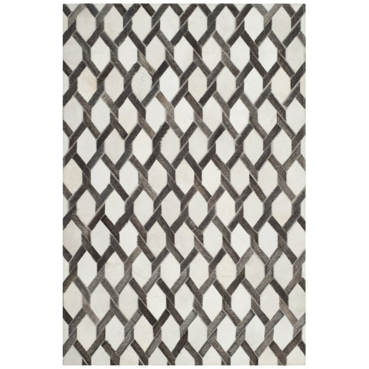 SAFAVIEH Studio Leather STL666A Ivory / Grey Rug Image 1