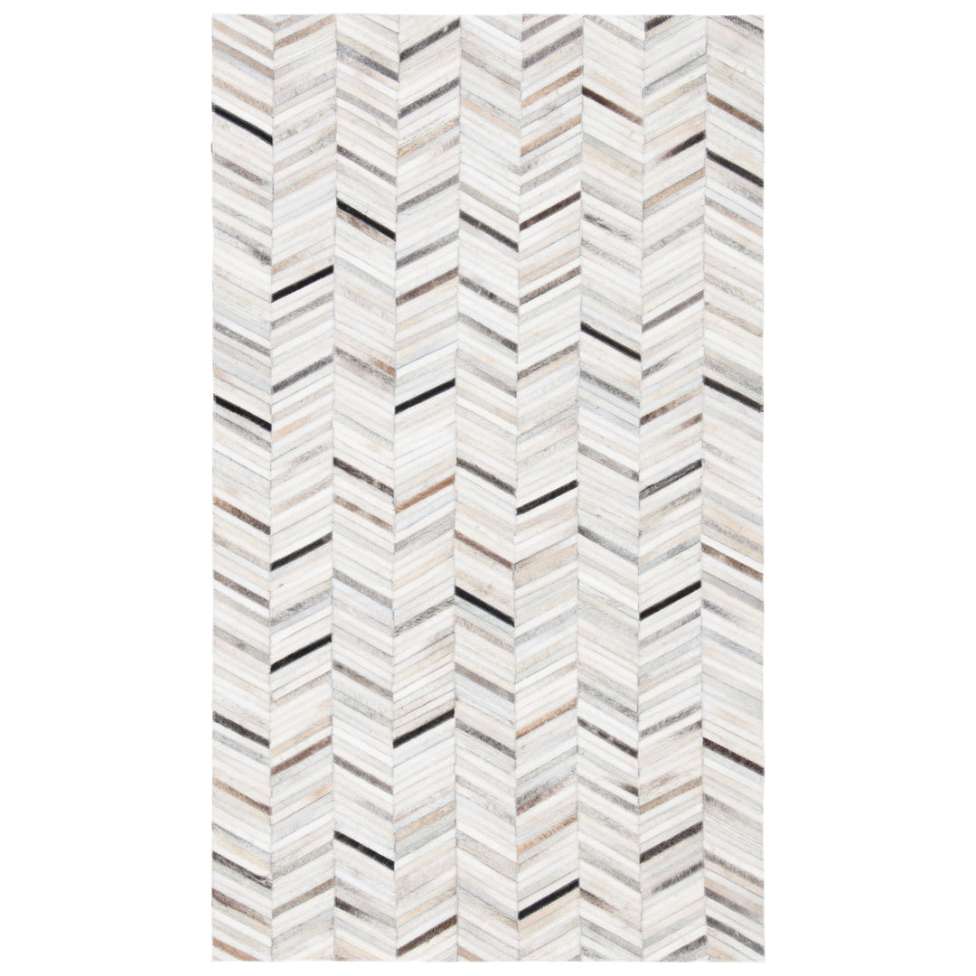 SAFAVIEH Studio Leather STL802A Ivory / Grey Rug Image 7