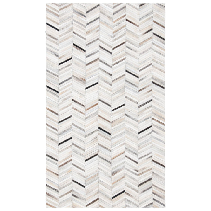 SAFAVIEH Studio Leather STL802A Ivory / Grey Rug Image 1