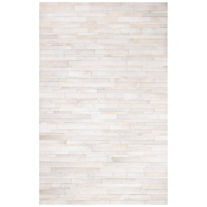 SAFAVIEH Studio Leather STL804A Ivory / Light Grey Rug Image 8