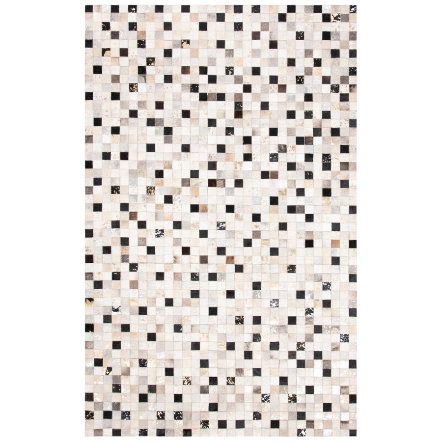 SAFAVIEH Studio Leather STL810A Ivory / Black Rug Image 1