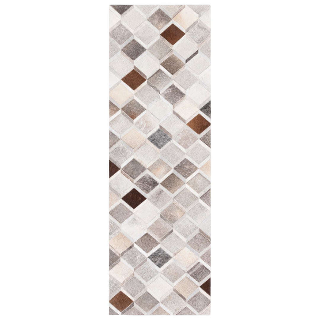 SAFAVIEH Studio Leather STL807A Ivory / Grey Rug Image 3