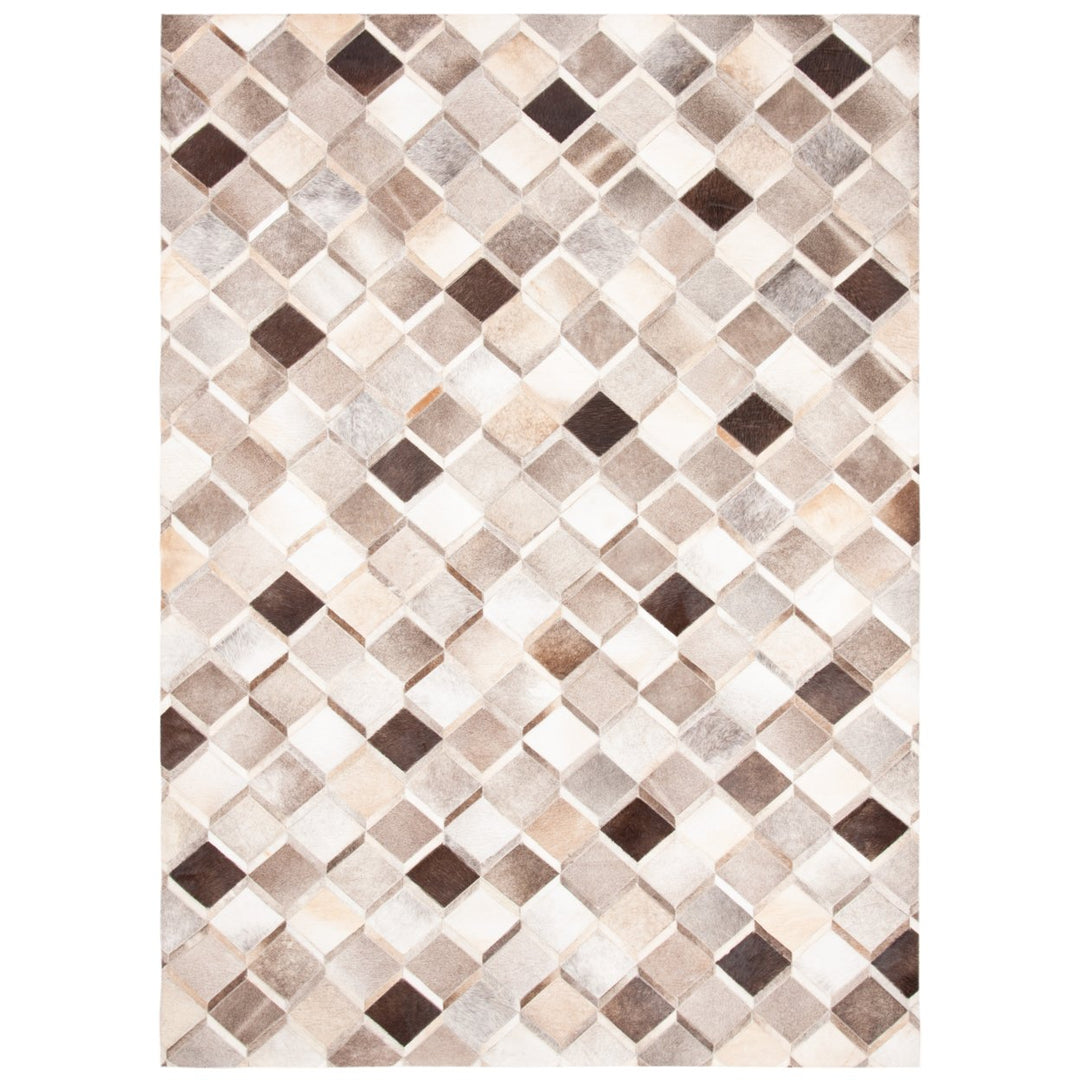 SAFAVIEH Studio Leather STL807A Ivory / Grey Rug Image 8