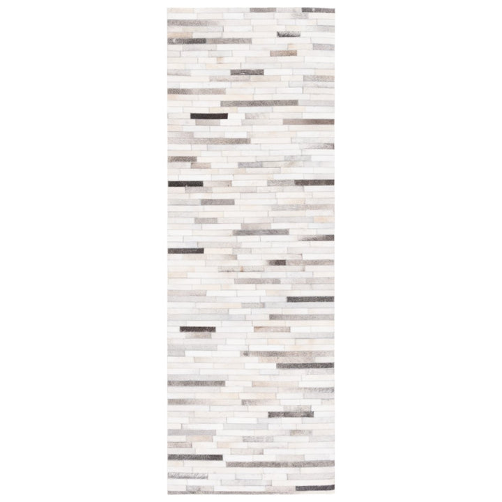 SAFAVIEH Studio Leather STL809A Ivory / Grey Rug Image 1