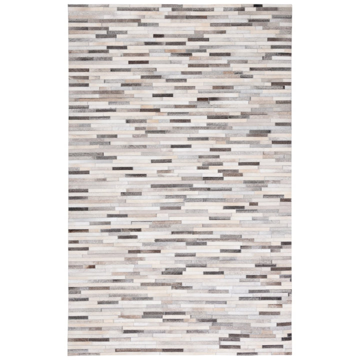 SAFAVIEH Studio Leather STL809A Ivory / Grey Rug Image 1