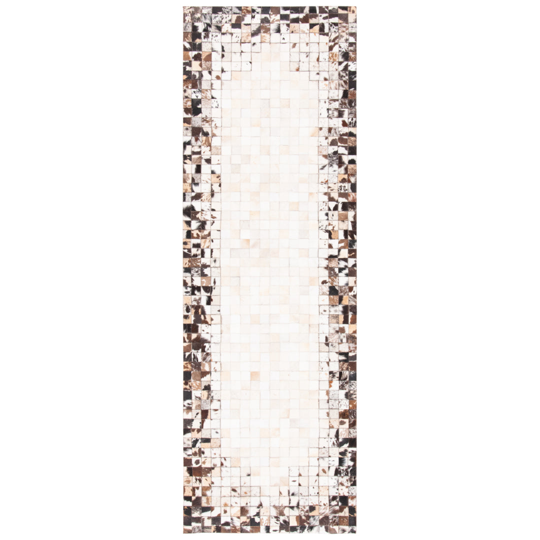 SAFAVIEH Studio Leather STL812B Beige / Brown Rug Image 3