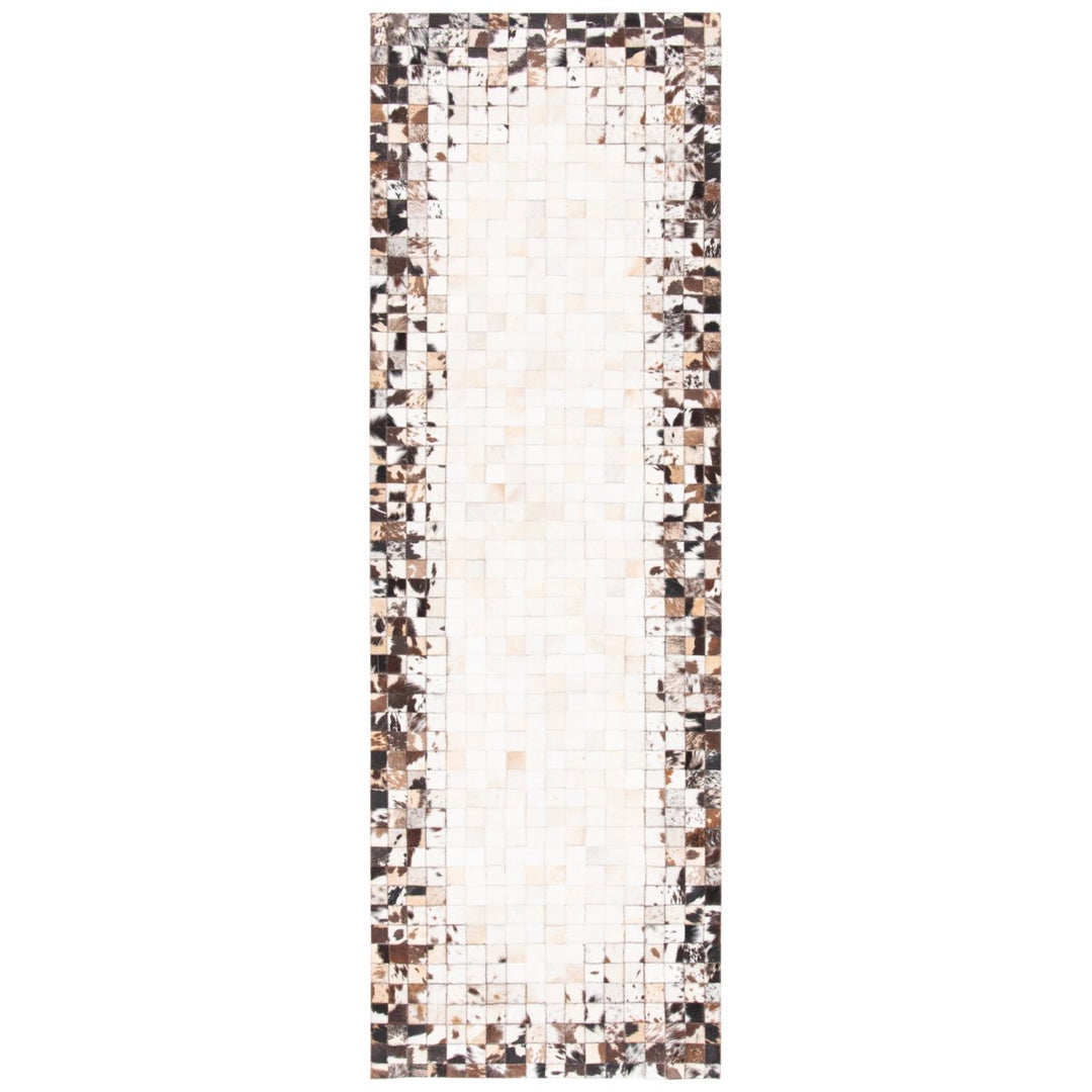 SAFAVIEH Studio Leather STL812B Beige / Brown Rug Image 1